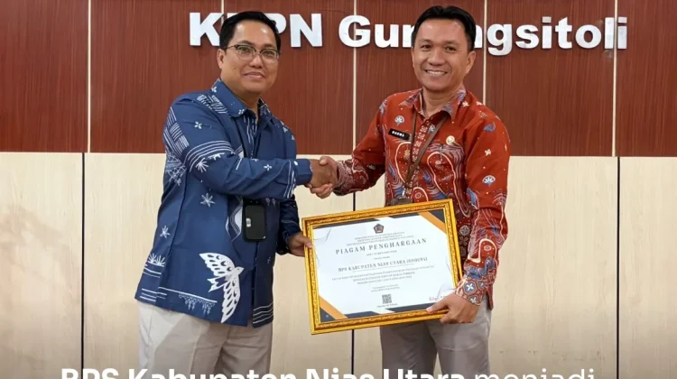 BPS Nias Utara Raih 4 Penghargaan KPPN Gunungsitoli Award Semester I 2026