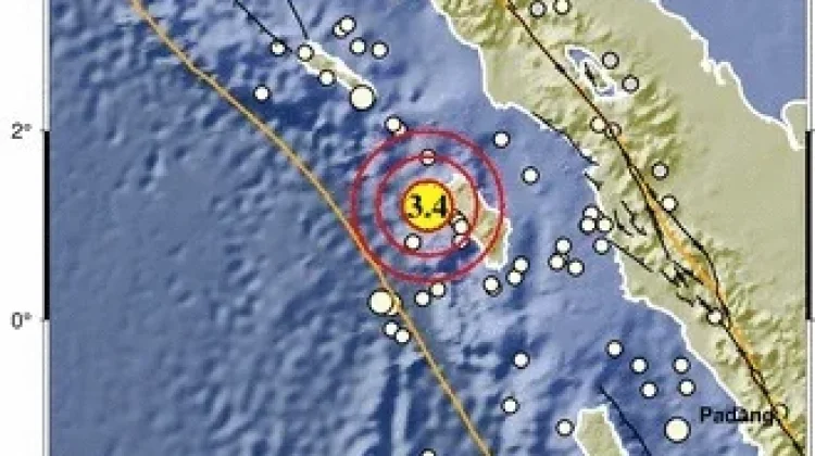 Sebanyak 17 Gempabumi Tercatat di BMKG Gunungsitoli Periode Awal Agustus