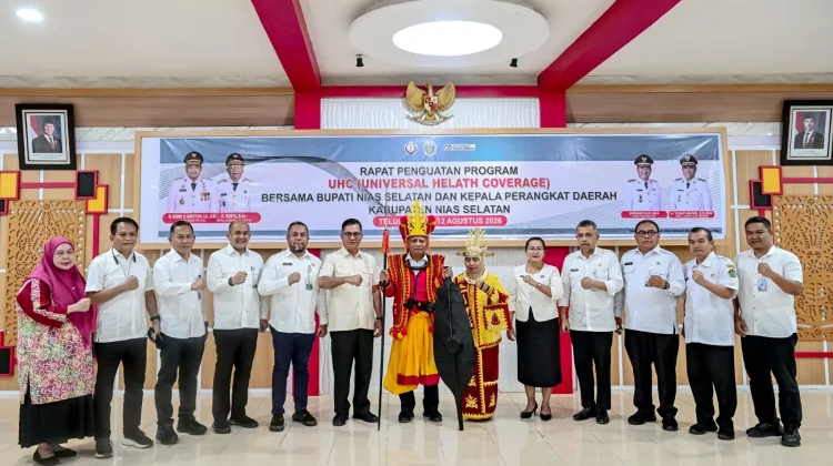 Wagub Surya Pimpin Rapat Penguatan UHC, Cakupan JKN Nias Selatan Capai 98 Persen