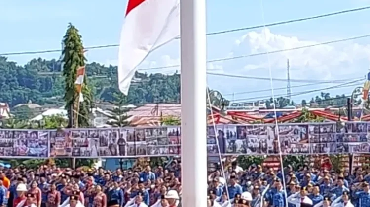 Pemko Gunungsitoli Gelar Upacara Penaikan Bendera HUT KEMRI Tahun 2026