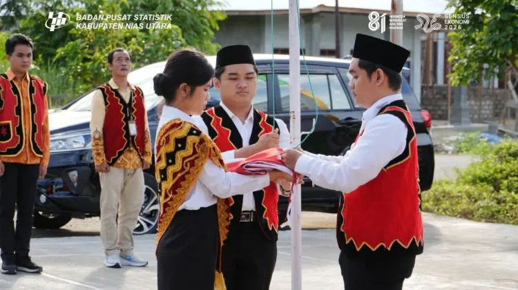 BPS Nias Utara Peringati HUT ke-81 RI,Teguhkan Profesionalisme