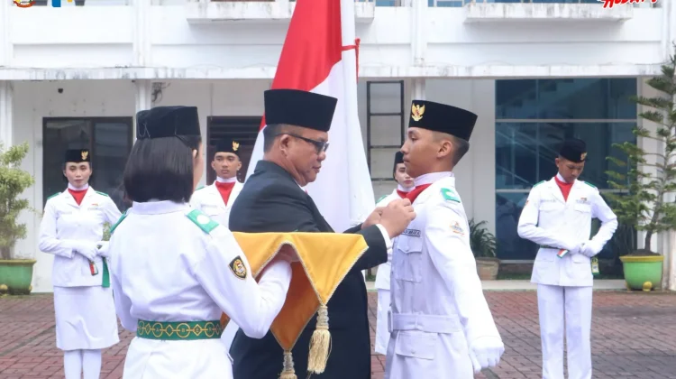 Paskibraka Gunungsitoli 2026 Dikukuhkan, Siap Kibarkan Merah Putih