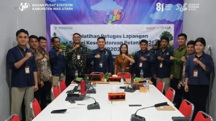 BPS Nias Utara Gelar Pelatihan Petugas Survei Kesejahteraan Petani 2026