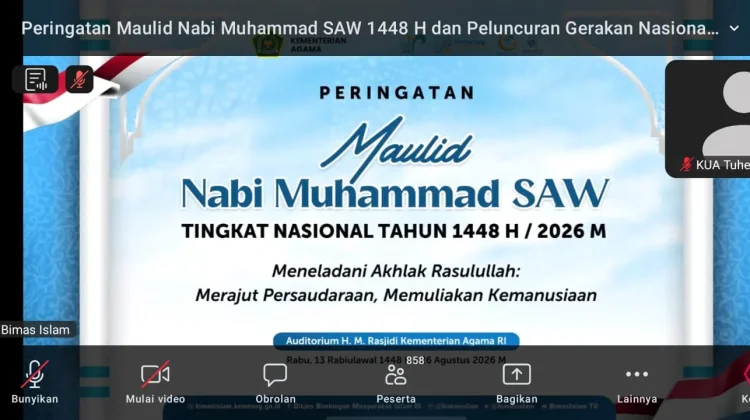 KUA Tuhemberua Ikuti Peluncuran Gerakan Nasional Gema Shalawat Kebangsaan
