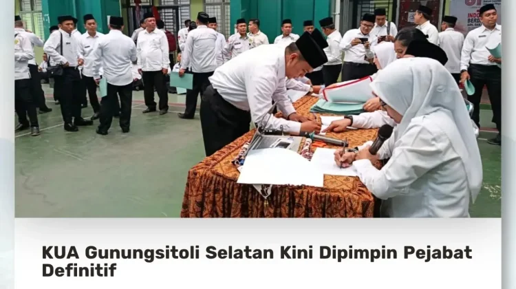 Kurniawan Zega Resmi Dilantik Jadi Kepala KUA Gunungsitoli Selatan