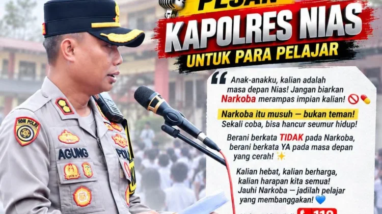 Kapolres Nias Ajak Pelajar Jauhi Narkoba