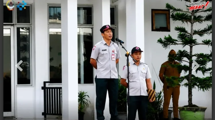 Momen Upacara, Kalak BPBD Gunungsitoli Ajak ASN Tingkatkan Kesiapsiagaan Bencana