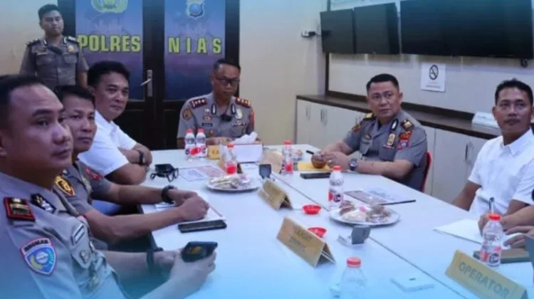 Polres Nias Ikuti Rakor Pembangunan Jembatan dan Budidaya Bawang Putih