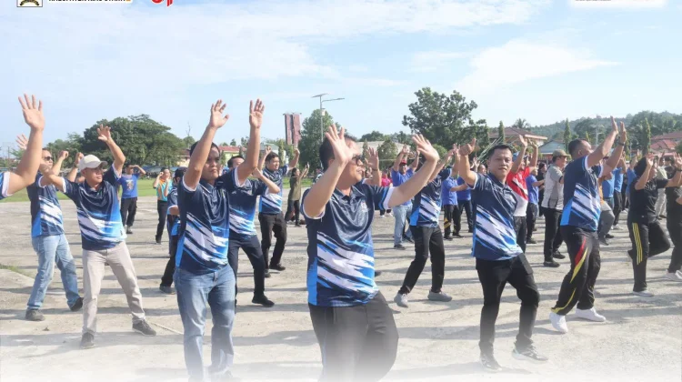 Pemkab Nias Utara Gelar Senam dan Jalan Sehat, Ajak Masyarakat Hidup Sehat