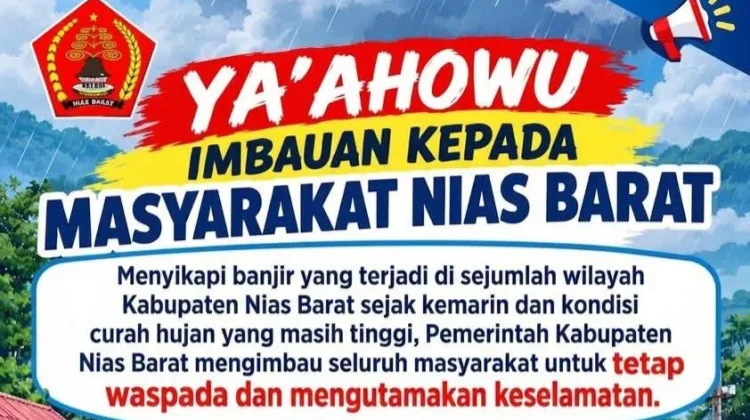 Pemkab Nias Barat Imbau Masyarakat Tetap Waspada