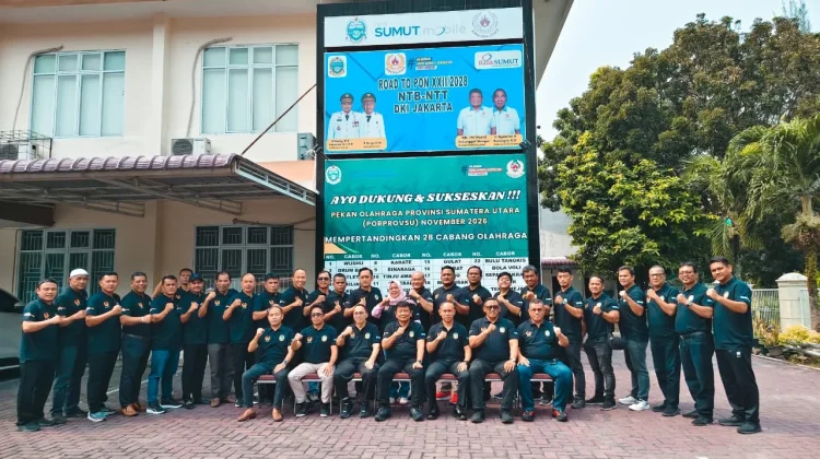 KONI Sumut Gelar Rakor Porprovsu 2026, Kota Gunungsitoli Siap Bertanding