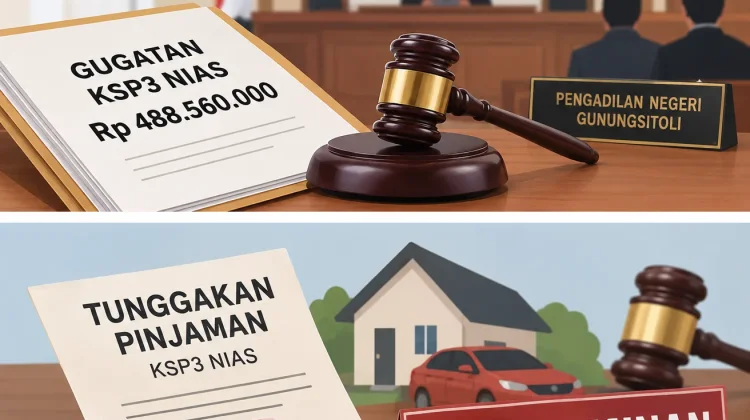 Tunggakan Pinjaman Berujung Gugatan, KSP3 Nias Tagih Rp488,56 Juta