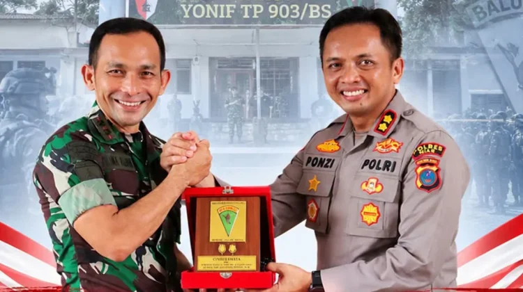 Komandan Batalyon Yonif TP 903/Baluseda Sambut Silaturahmi Kapolres Nias