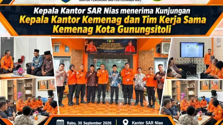 Perkuat Sinergi, Kepala SAR Nias Terima Kunjungan Kemenag Gunungsitoli
