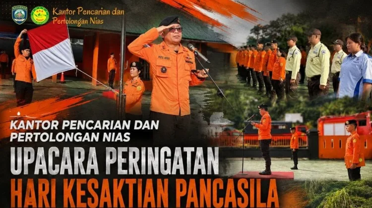 Kantor SAR Nias Gelar Upacara Hari Kesaktian Pancasila, Teguhkan Nilai Pancasila