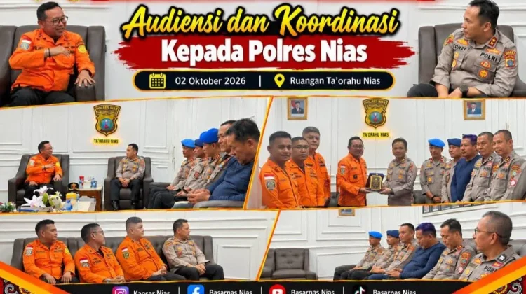 Perkuat Sinergi, Basarnas Nias Audiensi ke Polres Nias
