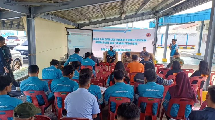 PLTMG Nias Gelar Sosialisasi dan Simulasi Tanggap Darurat Bencana