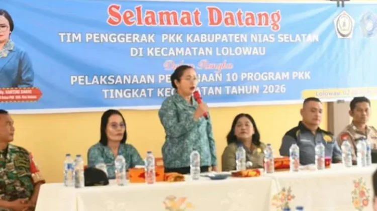 TP PKK Nias Selatan Gelar Pembinaan 10 Program Pokok PKK di Lolowau