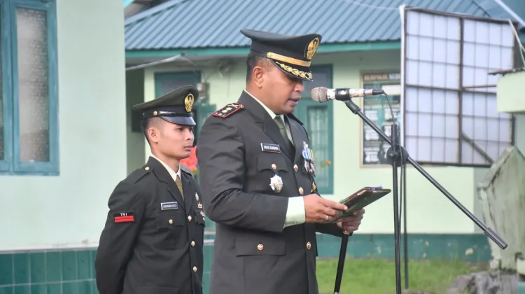Dandim 0213/Nias Pimpin Upacara HUT ke-81 TNI, Bacakan Amanat Panglima