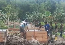Jembatan Gantung di Sanawuyu Dibangun, Warga Berterimakasih