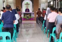 Bupati Eliyunus Misa Bersama di Biara Susteran CB