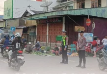 Satlantas Polres Nias Gelar Pos Padat Siang