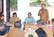 Bupati Eliyunus Sambut Kunker Anggota DPD Pdt.Penrad Siagian