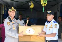 Kapolres Didampingi Ketua Bhayangkari Cabang Nias Kunjungi Sejumlah Pos Pam