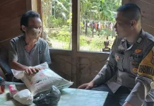 Bhabinkamtibmas Polsek Lahewa Sambangi Warga di Desa Meafu