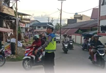 Satlantas Polres Nias Gelar Gatur Jam Padat Pagi