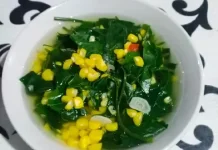 Sayur Bening Daun Katuk dan Jangung