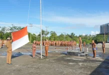 Sekda Nias Utara Pimpin Upacara Bendera, Ingatkan Musrenbang dan Pemeriksaan BPK