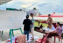 Warna Kreatif Mural Hiasi HUT ke-348 Gunungsitoli