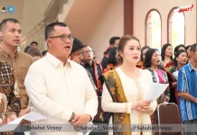Hadiri Perayaan Paskah, Ketua PKK Gunungsitoli Serahkan Tali Asih