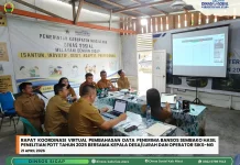 Dinsos Nias Utara Gelar Rakor Daring, Bahas Pemutakhiran Data Bansos Sembako