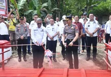 Jembatan MUA di Desa Lasara Taneseo, Kolaborasi Polres Nias dan Pemkab Nias