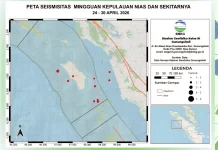 Akhir April, BMKG Geofisika Gunungsitoli Catat 10 Kejadian Gempabumi