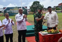 Hadiri Karya Bakti TNI-AD, Bupati Nias Utara Dukung Pembangunan Infrastruktur
