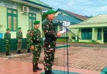 Dandim 0213/Nias Pimpin Jam Komandan Bagi Personil