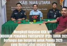 Bawaslu Nias Utara Ikuti Kick Off Pendidikan Pengawasan Partisipatif 2026