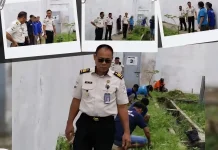 Warga Binaan Lapas Gunungsitoli Terlibat dalam Proses Penataan Area Brandgang