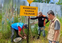 PLTMG Nias Sumbang Rambu dan Papan Informasi Bencana untuk Kota Gunungsitoli