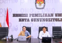 KPU Kota Gunungsitoli Ikuti Rakor Knowledge Sharing Pengisian Kuesioner