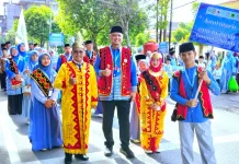 Kontingen Pawai DPD BKPRMI Kota Gunungsitoli Raih Juara III Tingkat Sumut