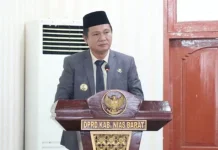 Bupati Eliyunus Sampaikan Nota Jawaban atas Pandangan Umum Fraksi DPRD