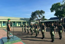 Dandim 0213/Nias Lepas Bintara dan Tamtama Pindah Satuan