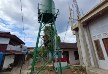 Sumur Bor Karya Bakti TNI di Desa Mudik Hampir Rampung