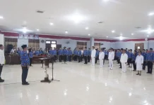 Bupati Sokhiatulo Laia Lantik 11 Pejabat Administrator dan Pengawas