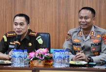 Kapolres Nias Ngopi Bareng bersama Kajari Gunungsitoli