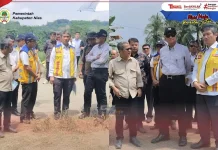 Drainase Tersumbat Kendala Penanganan Jalan Nasional Kabupaten Nias